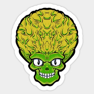 Alien Scary Head Sticker